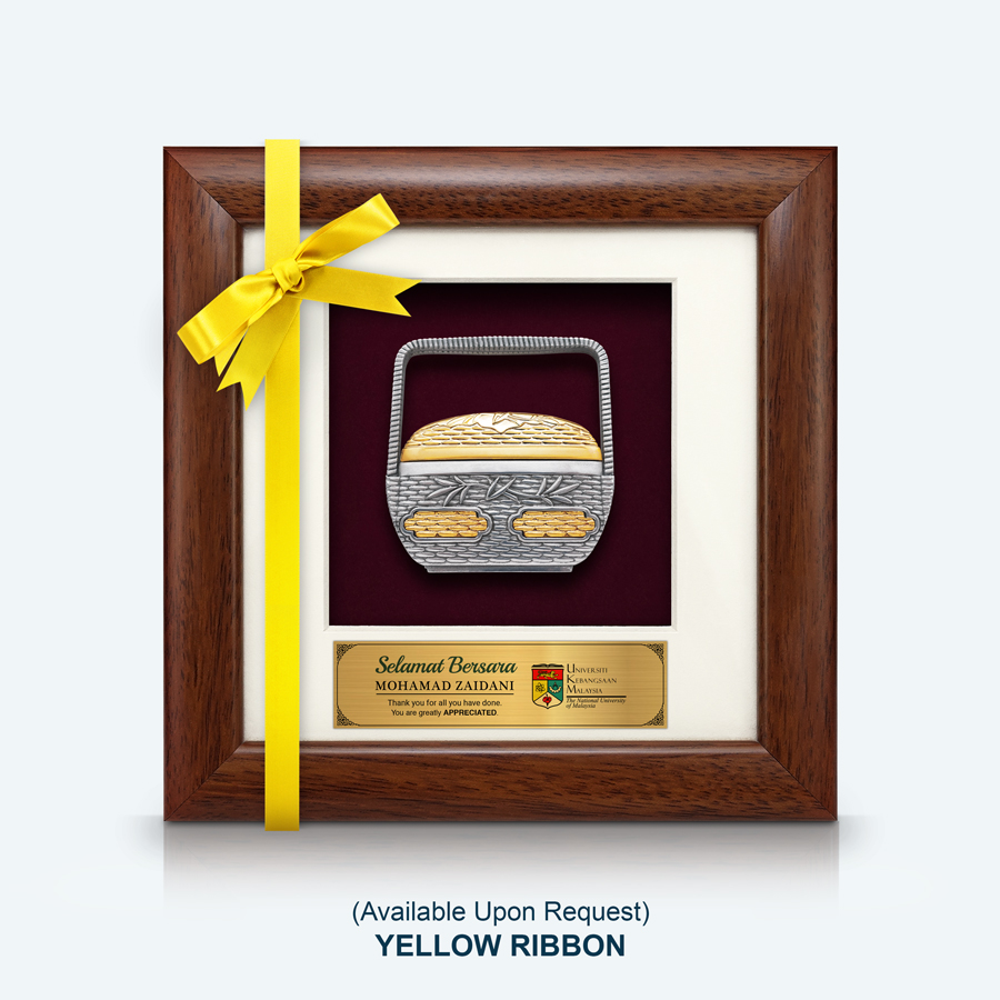 Bingkai eksklusif Bakul Sia dengan pewter berlapis emas, hadiah istimewa