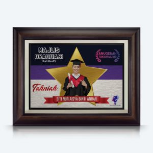 Graduation Plaque, Tamat Pengajian Solid Wood Frame