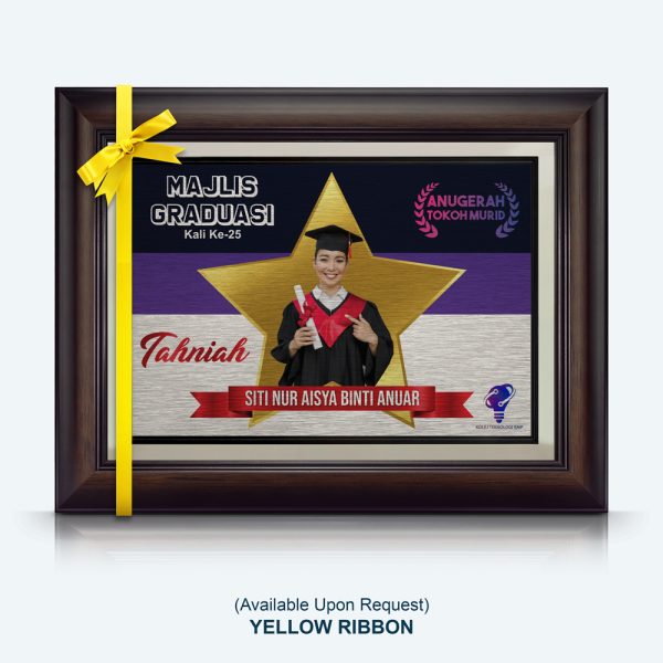 Graduation Plaque, Tamat Pengajian Solid Wood Frame - Image 2