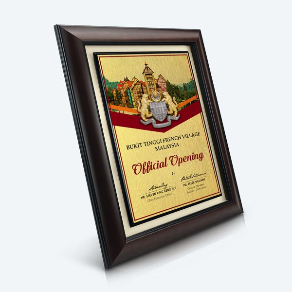 Opening Ceremony Plaque: Pewter Coat Of Arms Of Malaysia (Jata Negara Logo Malaysia) - Image 3