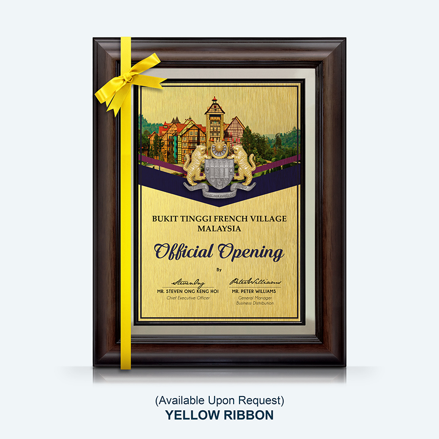 Opening Ceremony Plaque: Pewter Coat Of Arms Of Malaysia (Jata Negara Logo Malaysia) - Image 2