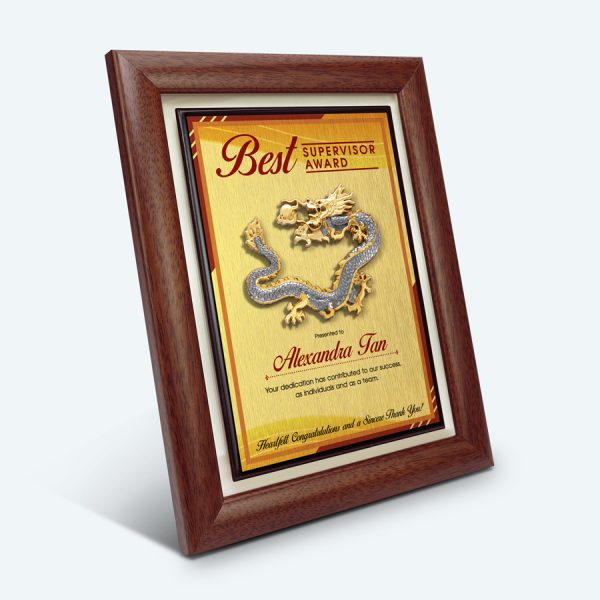 Best Supervisor Award Plaque - Pewter Dragon - Image 2