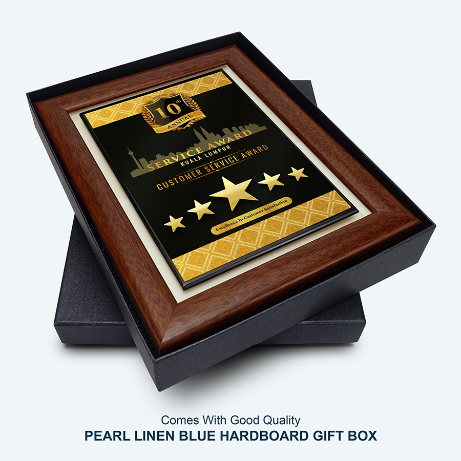 Full Colour Award Plaque With Gold Accessories : Shining Star - Image 4