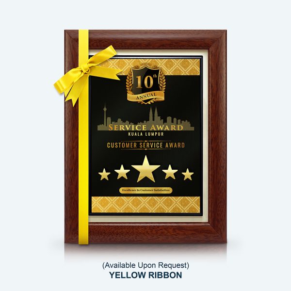 Full Colour Award Plaque With Gold Accessories : Shining Star - Image 3