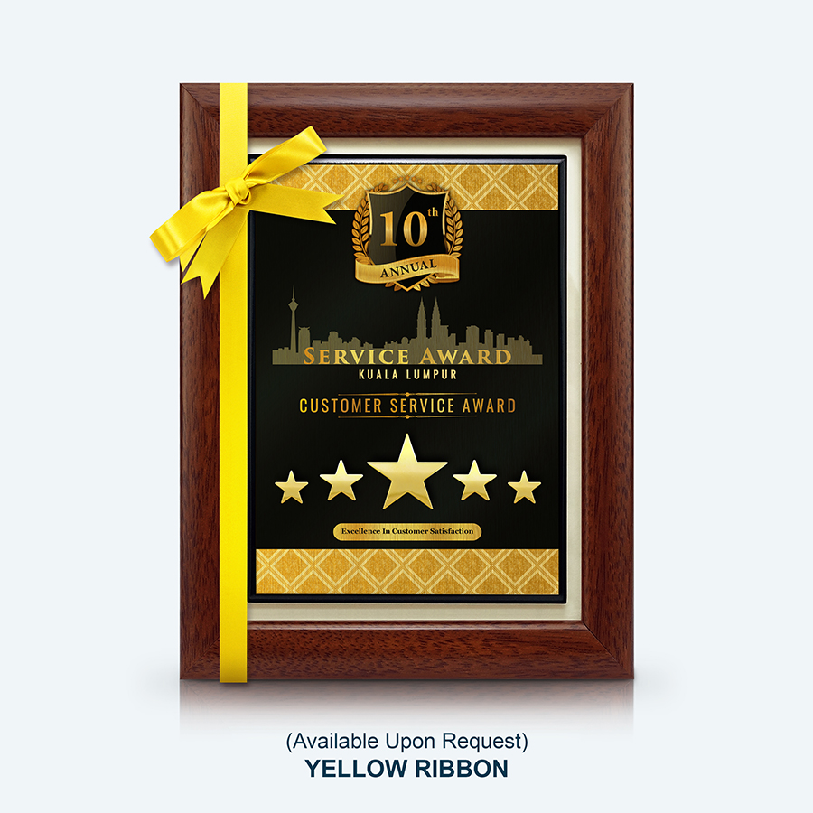 Full Colour Award Plaque With Gold Accessories : Shining Star - Image 3