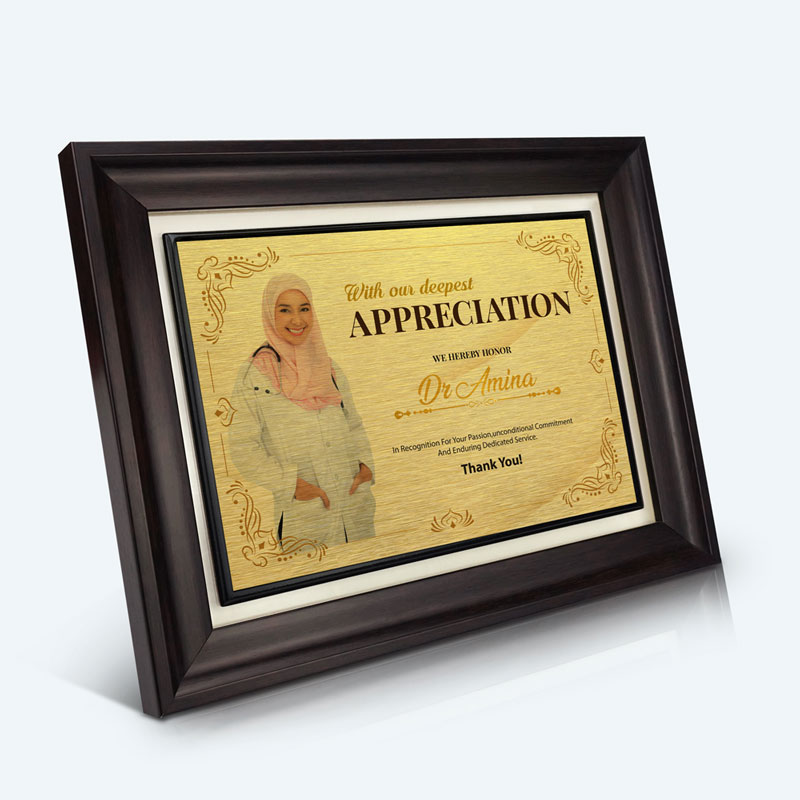 9" X 11" Frontliners Appreciation Award Plaque - Image 2