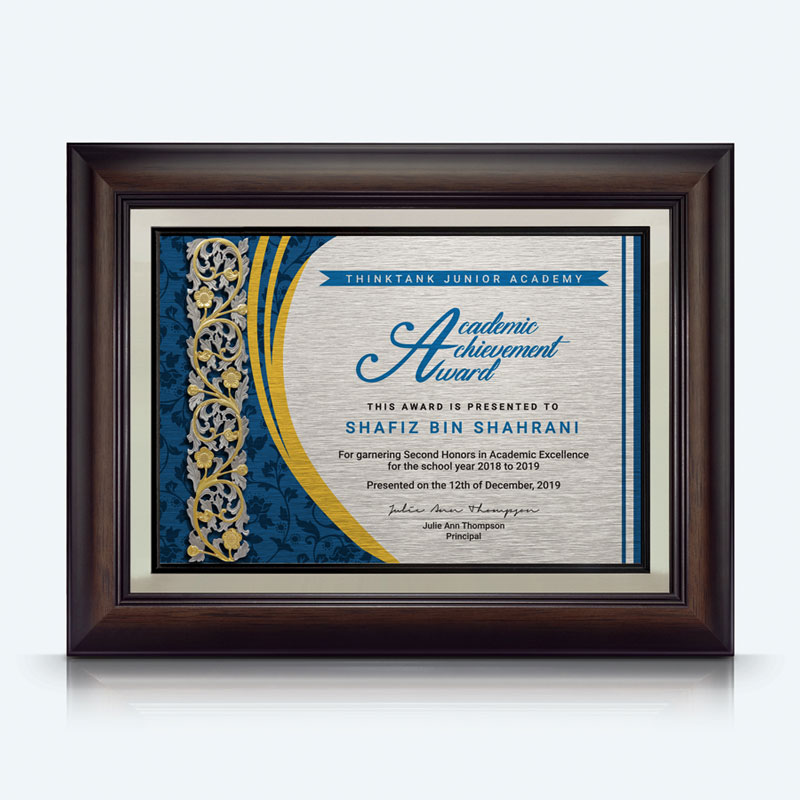 Achievement Award - Pewter Malay Carving Motif