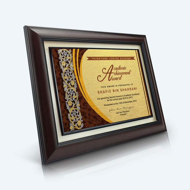 Achievement Award - Pewter Malay Carving Motif - Image 2