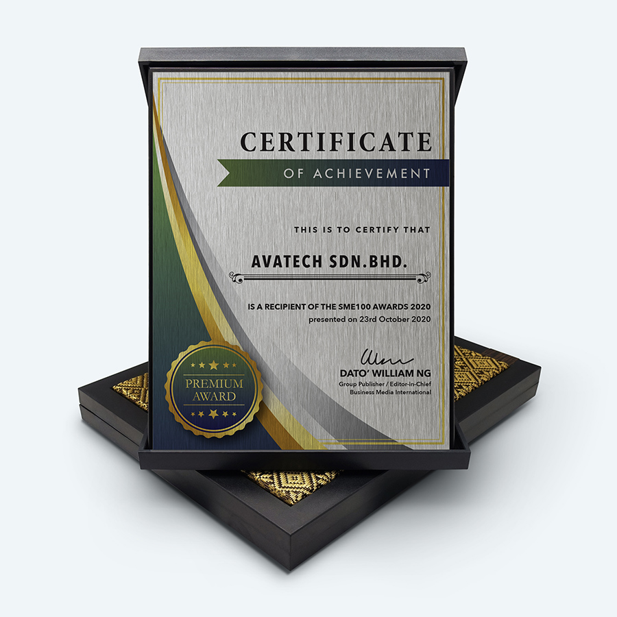 7" x 9" Budget Plaque With Exclusive Songket Box : Achievement Award
