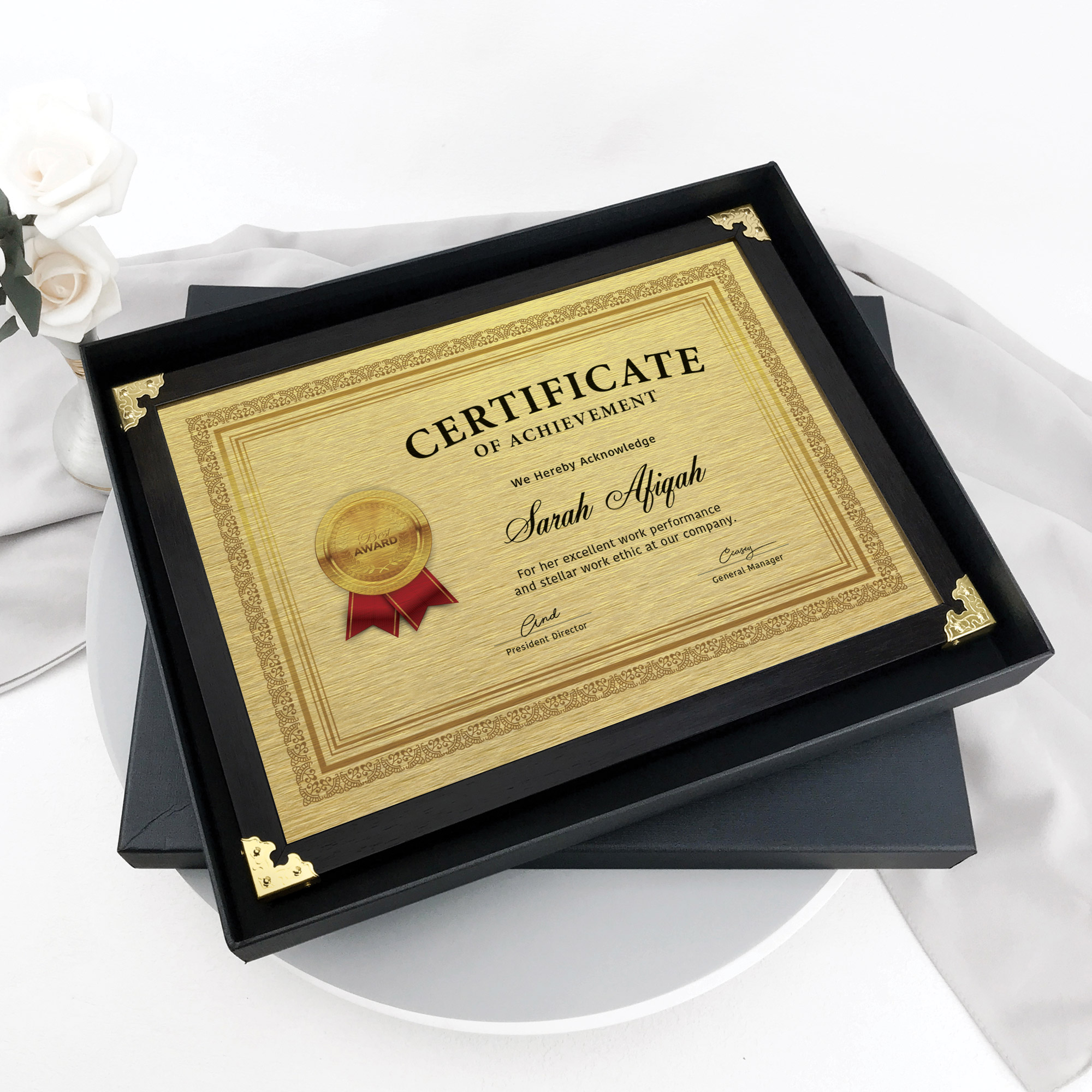 Personalized Certificate Dark Solid Frame for Unique-Occasions & Recognition Awards - Image 3