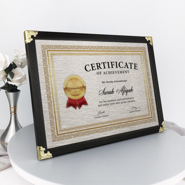 Personalized Certificate Dark Solid Frame for Unique-Occasions & Recognition Awards - Image 4