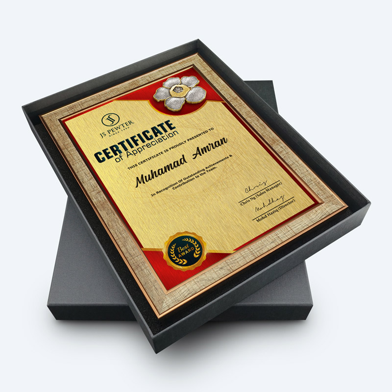 Personalized A4 Certificate Of Appreciation (Medium Brown) - Image 2