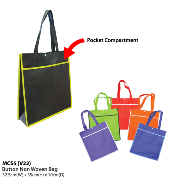 Button Non Woven Bag