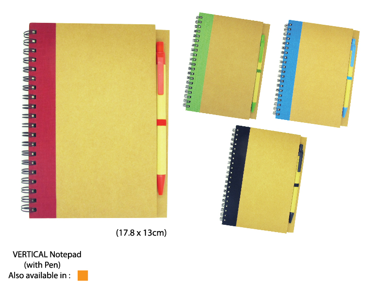 Vertical Notepad (with Pen)