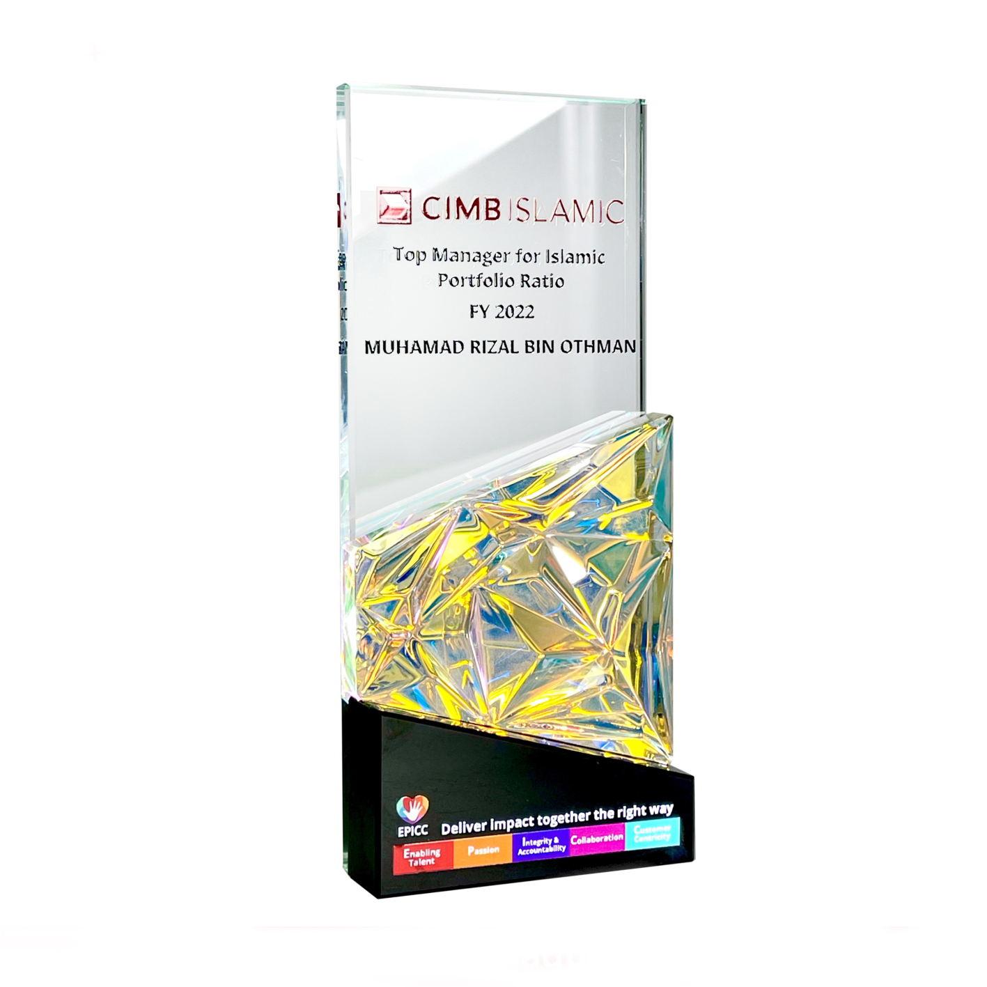 Exclusive Crystal Plaque