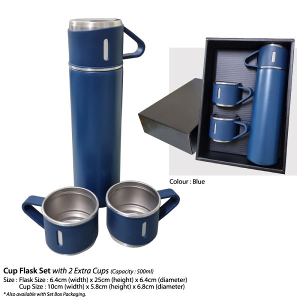 Cup Flask Set with 2 Extra Cups - Image 4