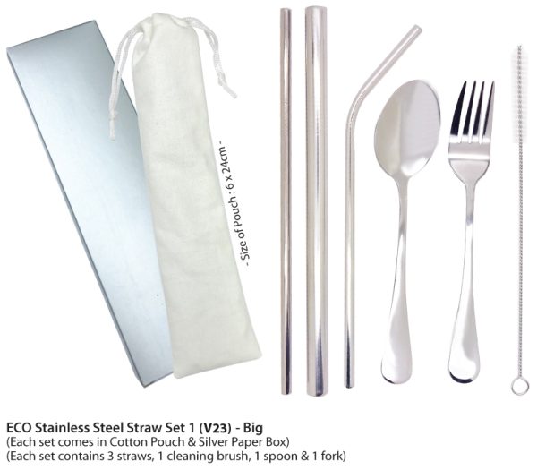 ECO Stainless Steel Straw Set 1 - Big