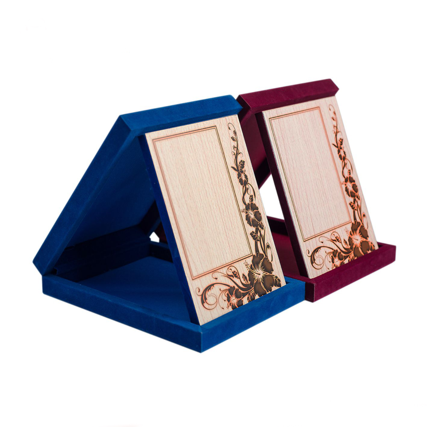 Velvet Box With Wood Stand - Image 4
