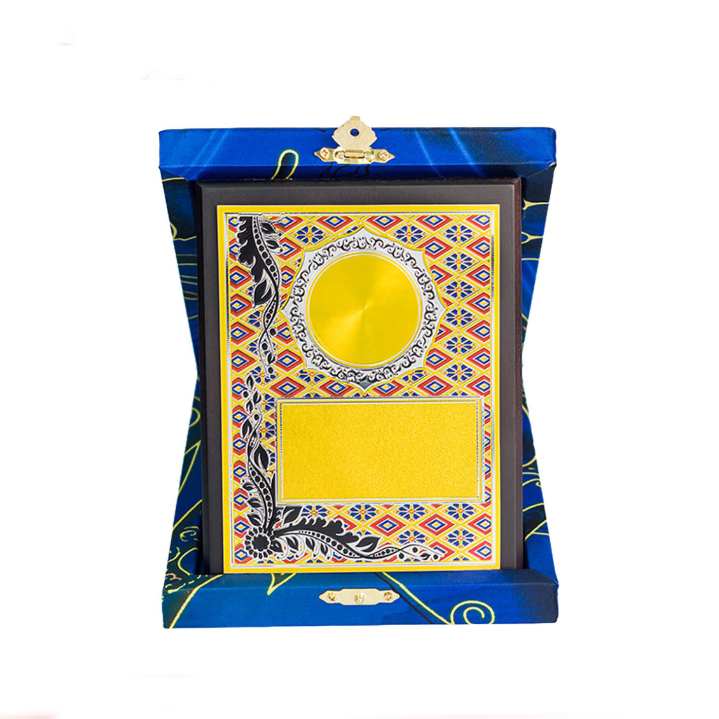 Batik Wooden Box With Gold Sticker