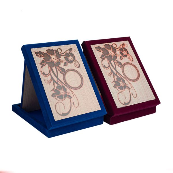 Velvet Box With Wood Stand - Image 3