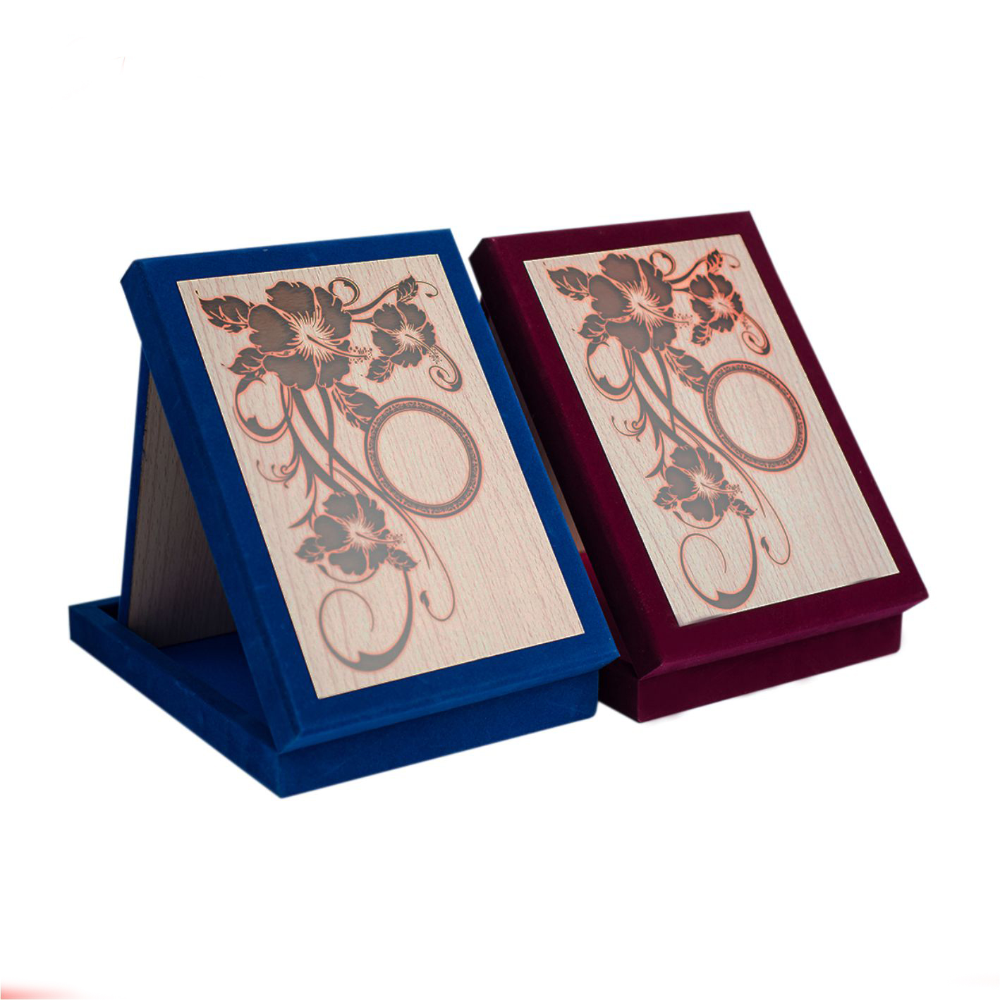 Velvet Box With Wood Stand - Image 3