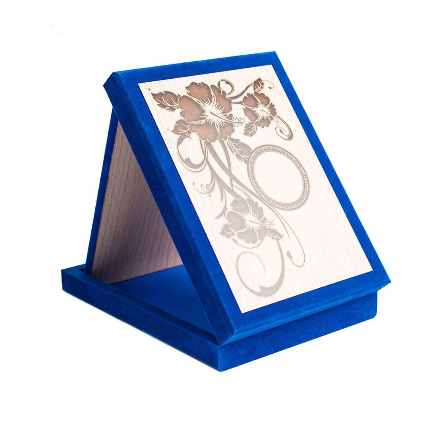 Velvet Box With Wood Stand - Image 2