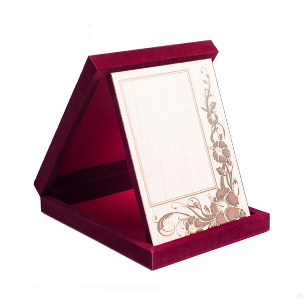 Velvet Box With Wood Stand - Image 6