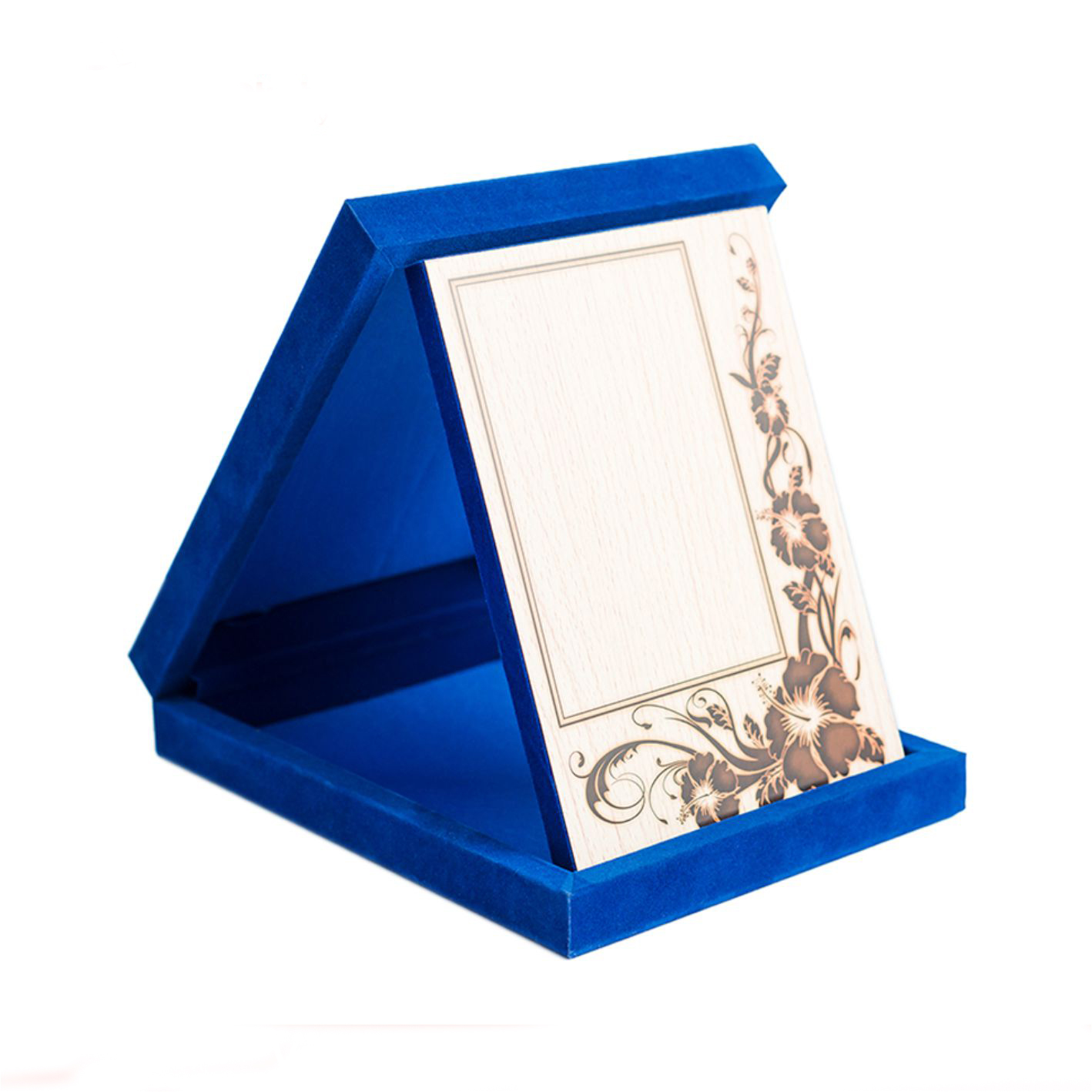 Velvet Box With Wood Stand - Image 5
