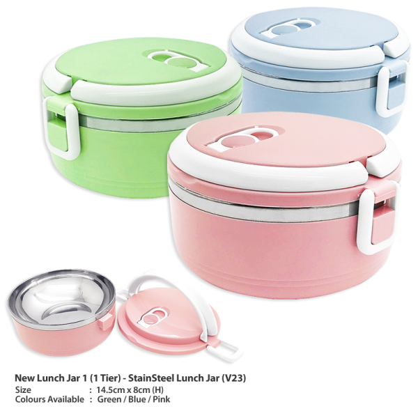 New Lunch Jar 1 (1 Tier) - Stainless Steel Lunch Jar