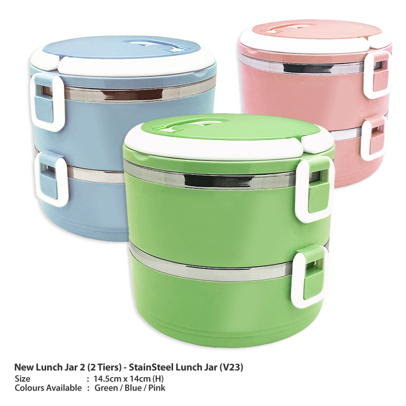 New Lunch Jar 2 (2 Tiers) - Stainless Steel Lunch Jar