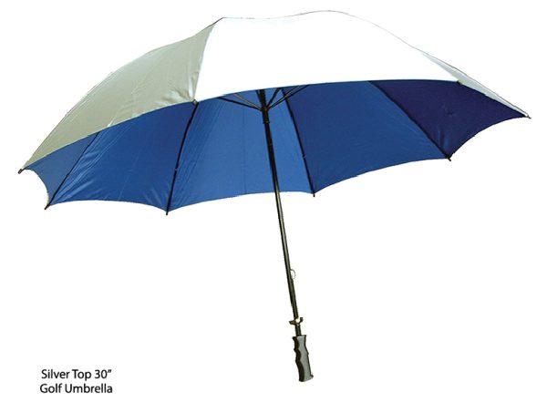 Silver Top 30 inch Golf Umbrella