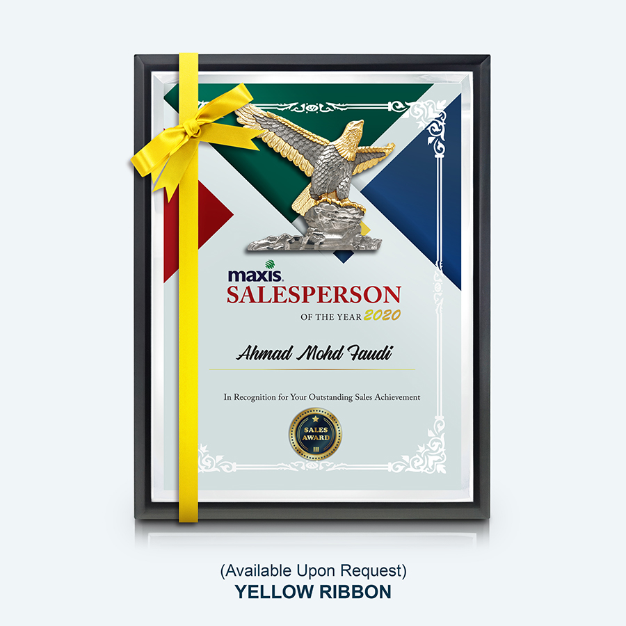 6.5" x 8.5" Crystal Wood Plaque with Gold Plated Pewter : Eagle - Image 2