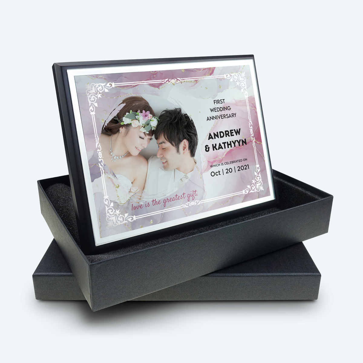 6.5" x 8.5" Crystal Wood Plaque - Image 2