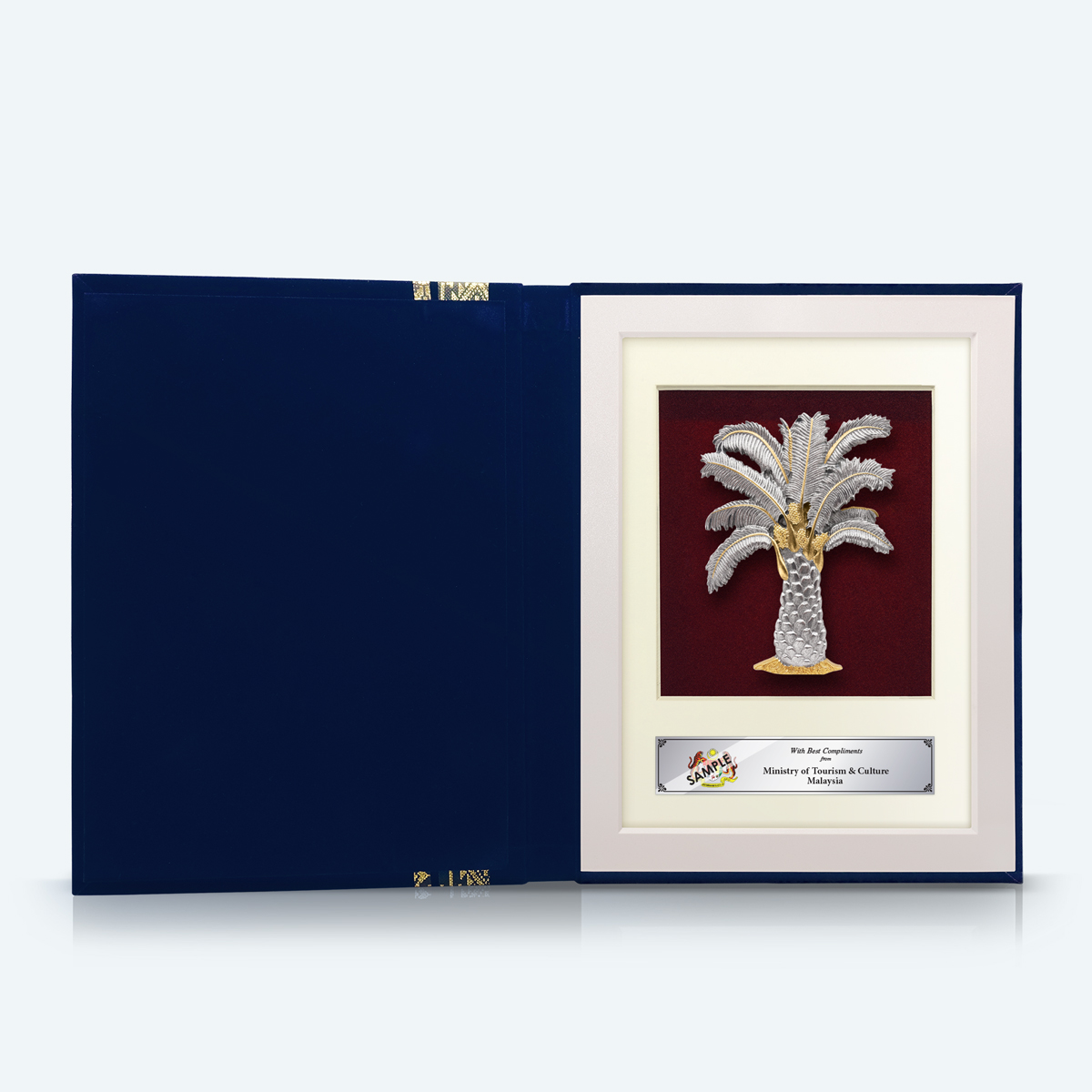 7" x 9" Book Frame with Gold Plated Pewter from Category C