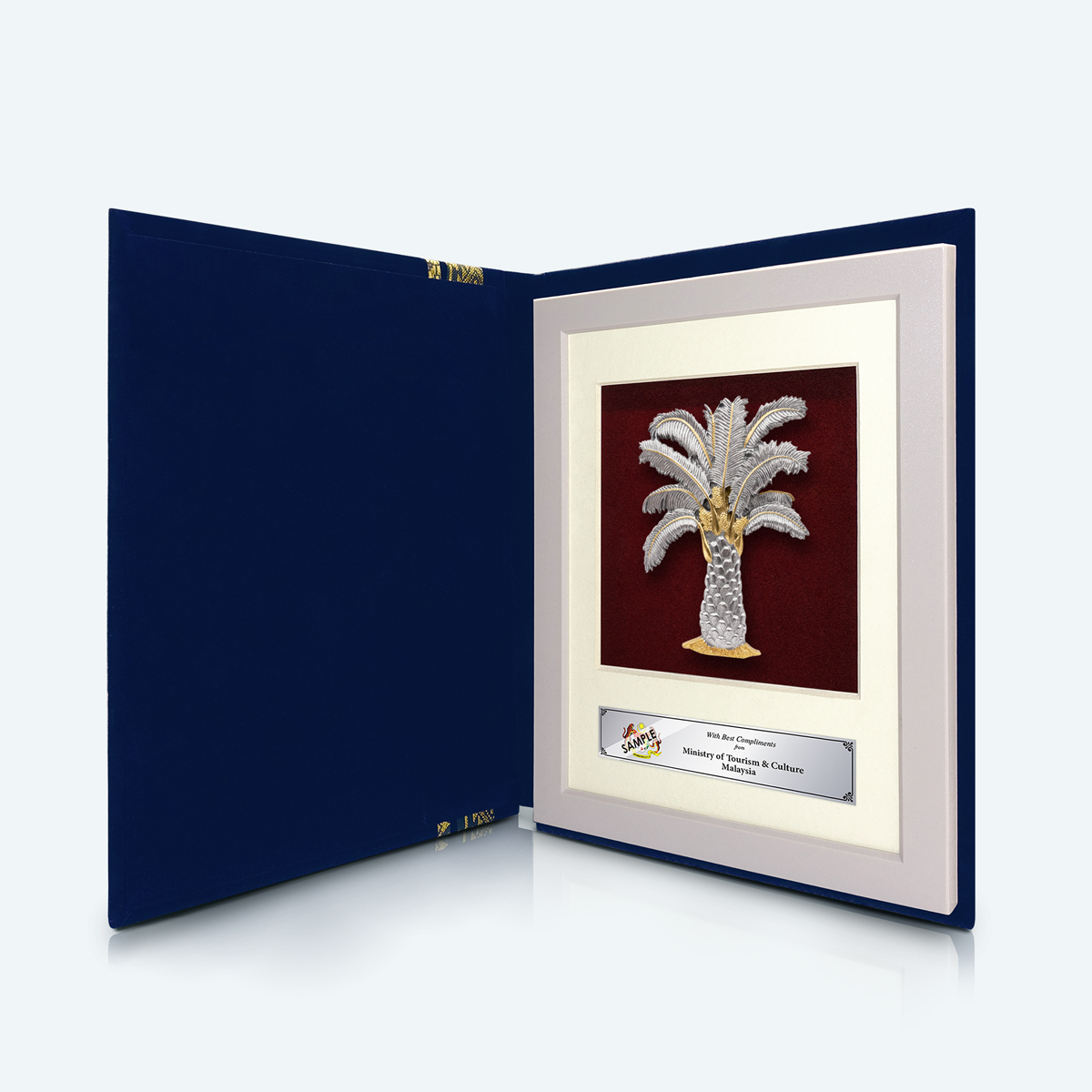 7" x 9" Book Frame with Gold Plated Pewter from Category C - Image 2