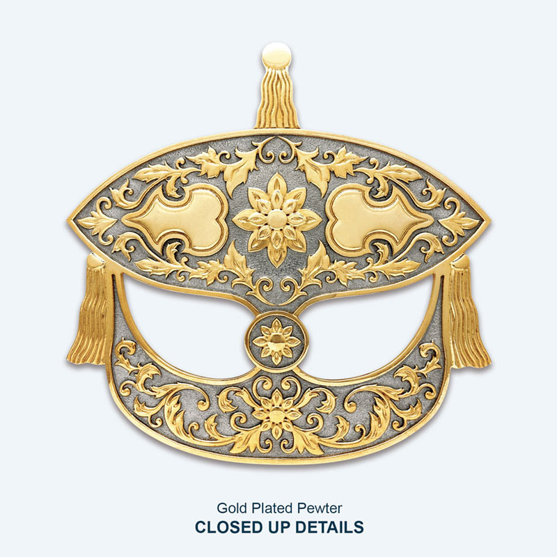 11.5" x 12.5" VIP Frame with Gold Plated Pewter : Wau Bulan - Image 3
