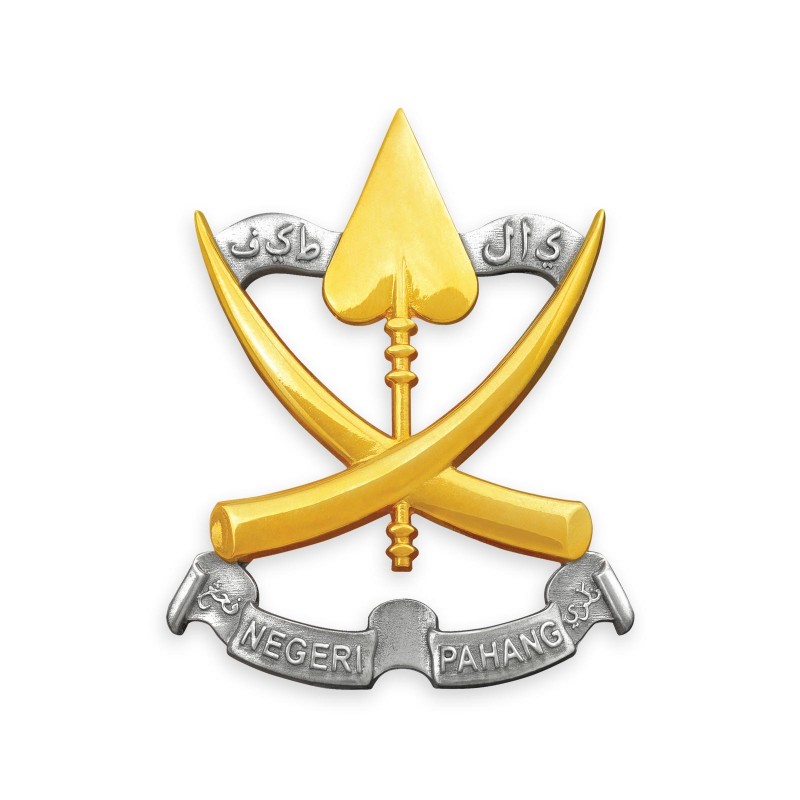 8” x 8” Bingkai Solid Bersadur Pewter Saduran Emas – Logo Pahang - Image 3