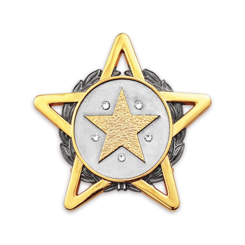 8” x 8” Bingkai Solid Bersadur Pewter Saduran Emas – Anugerah Bintang - Image 3