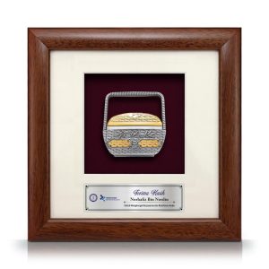 8” x 8” Bingkai Solid Bersadur Pewter Saduran Emas – Bakul Sia